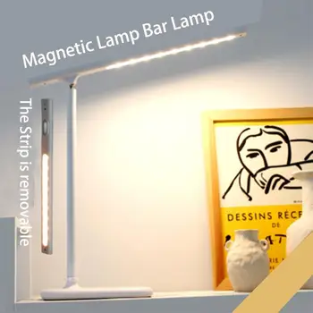 LED Stolná Lampa Dotyk+Vodič Ovládať Stmievateľné Tabuľka Svetlo s Nabíjateľnou Batériou 6 Jas LED Spálňa Svetlo Silný Magnet