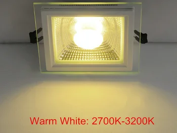 10pcs 5W 10W 15W 25W LED Panel Downlight Kruhové Námestie Sklenený Kryt Svetlá Bodové svetlo Zapustené Svietidlá AC85-265 + Ovládač