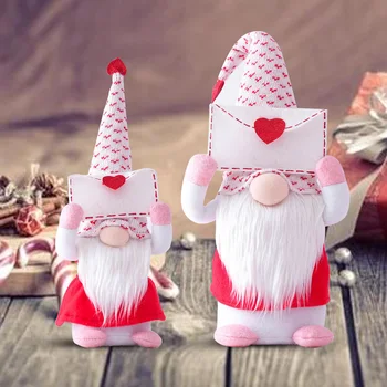 Obálka Láska Anonymný Trpaslík Rudolph je Valentín Bábika Okno Prop Dekorácie Doll Dekorácie