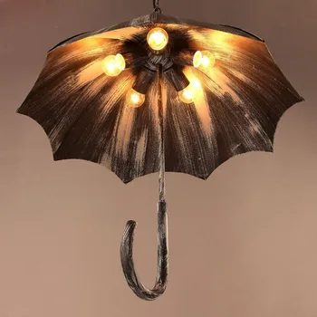 Retro tvorivé dáždnik vietor priemyselný loft urobiť staré kovaného železa cafe bar restaurant prívesok svetlá osobnosti Umenia