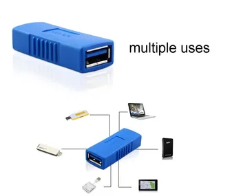 USB 3.0 Typ Ženy, Na Ženy, Adaptér Spojka Rodovej Meniča Konektor pre spojenie dvoch USB 3.0 Typ-A, Samica Konektory