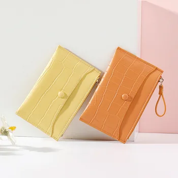 Ultra-tenké Malé Peňaženky, Dámske Krátke Držiteľa Karty Mini Tvorivé Mince Prípade Multifunkčné Pu Zips, Náprsné tašky Ženy