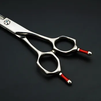 Profesionálne Japonsko 9cr13 ocele 6 palcový Zakrivené dve chvost vlasy nožnice make-up rezanie holič makas kadernícke nožnice na plech nožnice rez