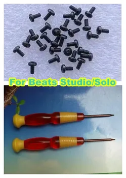 10pcs Náhradné čierne skrutky a 2ks Repair Tool skrutkovač prejdite ovládače skrutku pre štúdio solo hd headset