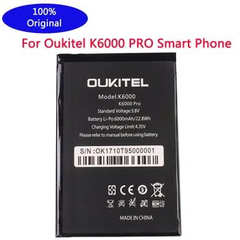 Originál Nové Vysoká Kapacita pre Oukitel K6000 6000mAh batéria Nabíjateľná mobilného Telefónu, Batérie pre Oukitel K6000 PRO, Smart Phone