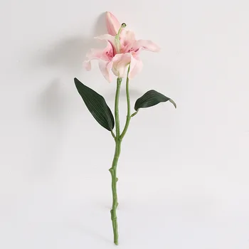 1Pc(1 kvet + 1 Vedúci bud) Pu Parfum Lily Svieži Štýl Stôl Dekoračné Umelé Kvety, Domáce Výzdoba Svadby, Romantické Rekvizity