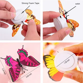 20/30/50pcs Farby 3D Butterfly LED Nočné Svetlo Lampy s akumulátorom Domácej Strany, Dekoratívne Steny Nightlightsy Samolepky na Stenu