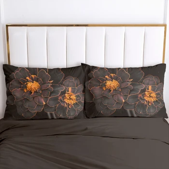 2KS obliečka na Vankúš Domáce Dekorácie Vankúš Prípadoch 3D HD posteľná bielizeň 70x70cm 50x75cm 50x80cm 80x80cm Zelené Kvety