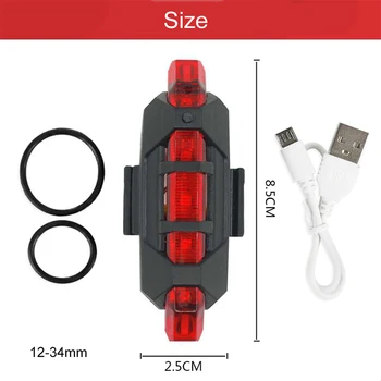 Vodeodolné stropné Svetlá USB Nabíjateľné Požičovňa Led Svetlo 4Modes MTB Bezpečnostné Varovanie zadné svetlo Stabilné Noc na Koni zábleskové Svetlo