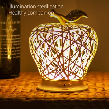 Štýlové LED Lampa Spálňa Duté-out Apple Sterilizácia Nočné Svetlo Módne Vták-Hniezdo Tvorivá Atmosféra Noci, Lampa Darček