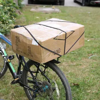 MTB Bike Batožiny Elastický remienok Kaučuk Cargo Popruhy Lano s Plastovými háčikmi