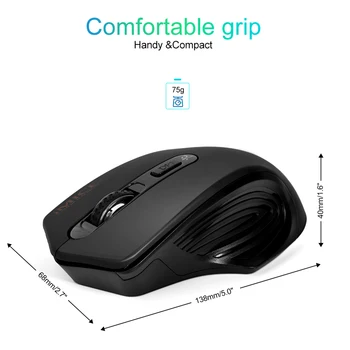 IMice Wireless Mouse 2.4 G Tichý Optická Myš 4 Tlačidlá 2000DPI Ergonomické Myši Wireless Mause Pre PC, Notebook Hry