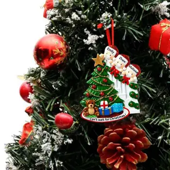 2020 Karantény Vianočné Dekorácie DIY Osobné Krásne Rodiny S Maskou Prívesok Nový Rok Vianočný Stromček Visí Ozdoby