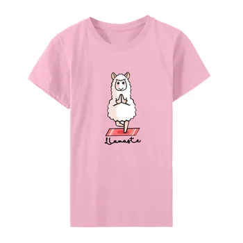 Cartoon Ovce T Shirt Ženy Roztomilý Zvierat Vytlačené Krátky Rukáv Plus Veľkosť Tee Top Letná Dovolenka Ženy Funny T-shirt Camiseta Mujer