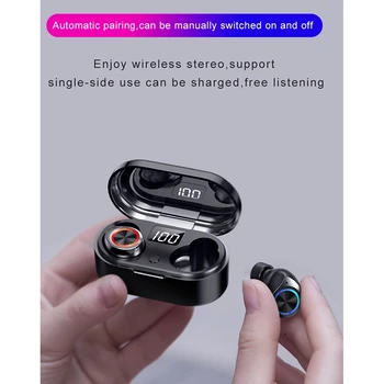 Bezdrôtový Bluetooth 5.0 Slúchadlá In-Ear Šumu Slúchadlá s Nabíjanie Prípade,TWS Vodotesné Slúchadlá
