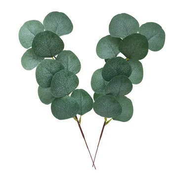 10Pcs/Set Zelené Umelé Eukalyptu List Rastliny Veniec na Vianoce Dekor domova sztuczne rośliny plantas artificiales