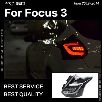 Auto Styling koncových svetiel na Ford Focus zadné Svetlá na roky 2012-Zameranie 3 Hatchback LED zadné Svetlo DRL 5-Dverové Signál auto Príslušenstvo