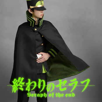 Anime Seraph Konca Yuichiro Hyakuya Cosplay Kostým Anime Owari Č Seraph Upír Šaty Oblečenie s voľnými Parochňu a Plášť