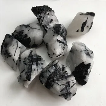 200-240g Prírodné Čierny Turmalín Crystal Drahokam surové Rock Minerálne Vzor Liečivý Kameň Domova