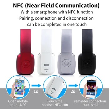 EP636 Bluetooth Bezdrôtové Slúchadlá s Mikrofónom/NFC Pohodlné Na Ucho HIFI Bluetooth Headset pre PC,Smartphone slúchadlá