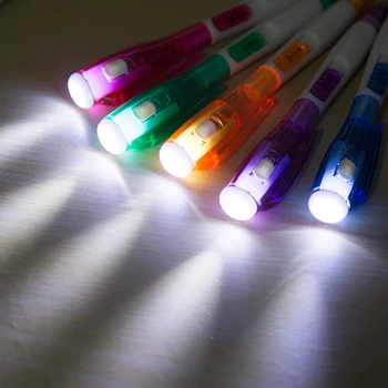 Mini Prenosné Kreslenie LED Svetlo Hračka kancelárske potreby Detí Tlačidlo Guľôčkové Písať Pero Darček Pre Školského Úradu,