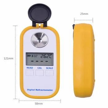 Prenosné Digitálne Brix Refraktometer ovocie a rezné kvapaliny refraktometer 0 - 90% Brix