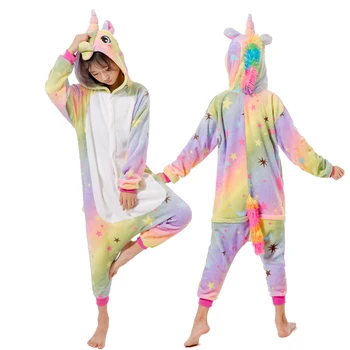 Kigurumi oblek pre Deti Jednorožec Pyžamo Panda Zvierat Cosplay Deti Onesies Zimné detské Pyžamo Baby Chlapci, Dievčatá Sleepwear