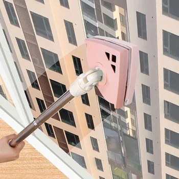 Dlhá Rukoväť Magnet Window Cleaner Vysokú Budovu Skla Stierač Magnetické Kefa Na Okno Čistenie Obojstranný Windows Cleaner