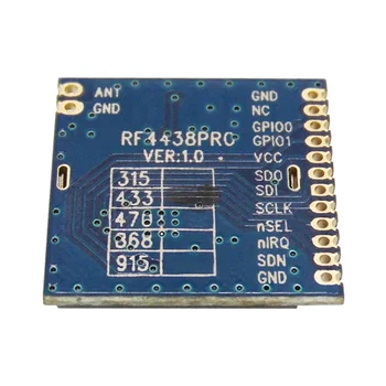 4PCS RF4438PRO-433 Bezdrôtový RF Vysielač Prijímač Si4438 20dBm Rádio Modul + 4PCS SW433-WT100 433MHz Gumená Anténa