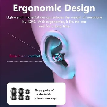 TWS Bezdrôtové Bluetooth Slúchadlá 4500mAh Plnenie Dotykové Ovládanie 3 LED Displej Noise Reduction In-ear HiFi Stereo Slúchadlá Slúchadlá