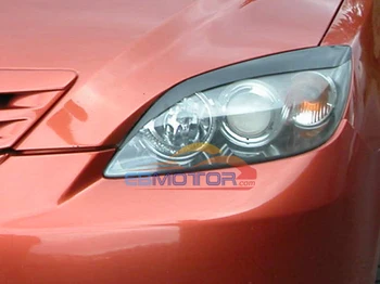 Skutočné uhlíkových vlákien Svetlometu Viečka Obočie Zahŕňa 1pair Pre Mazda 3 Axela Vozeň 5Door 2004-2009 T037E