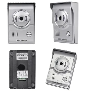 Doorphone 7-palcový farebný displej Video zvonček pri dverách telefón pre domáce Odposluch Intercom Systém S Nepremokavé Vonkajšie IR Kamera
